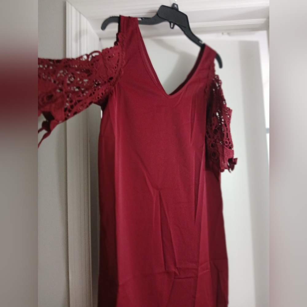 Red Cold Shoulder Dress